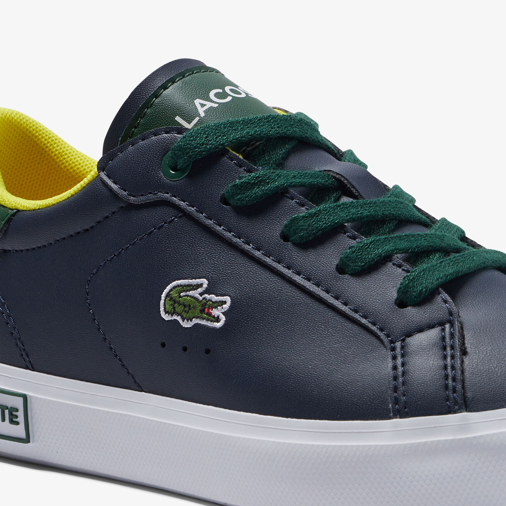 Children's Lacoste Powercourt Synthetic Popped Heel Sneakers
