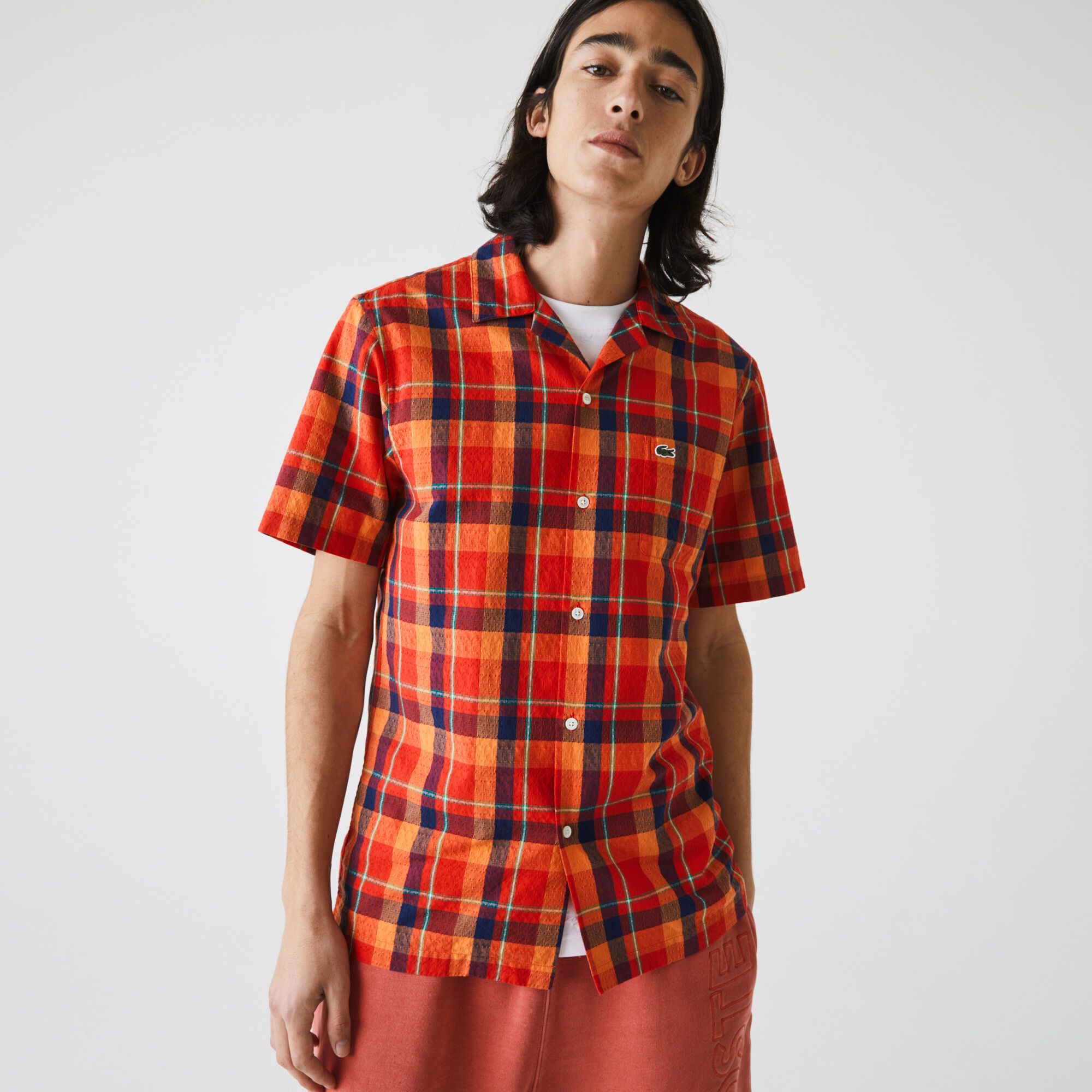 Men’s Hawaii Fit Check Cotton Fabric Shirt Men’s Hawaii Fit Check Cotton Fabric Shirt