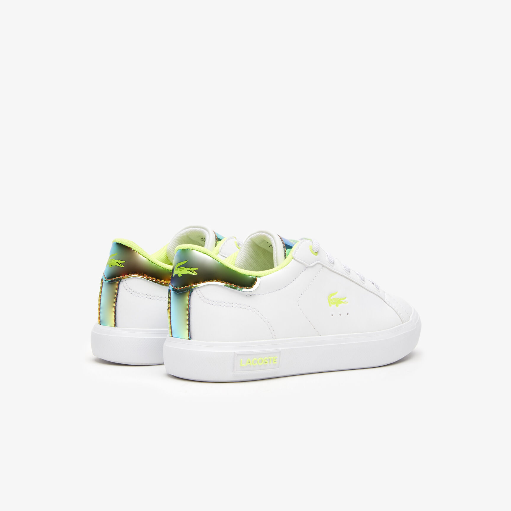 Children's Lacoste Powercourt Synthetic Heel Pop Trainers