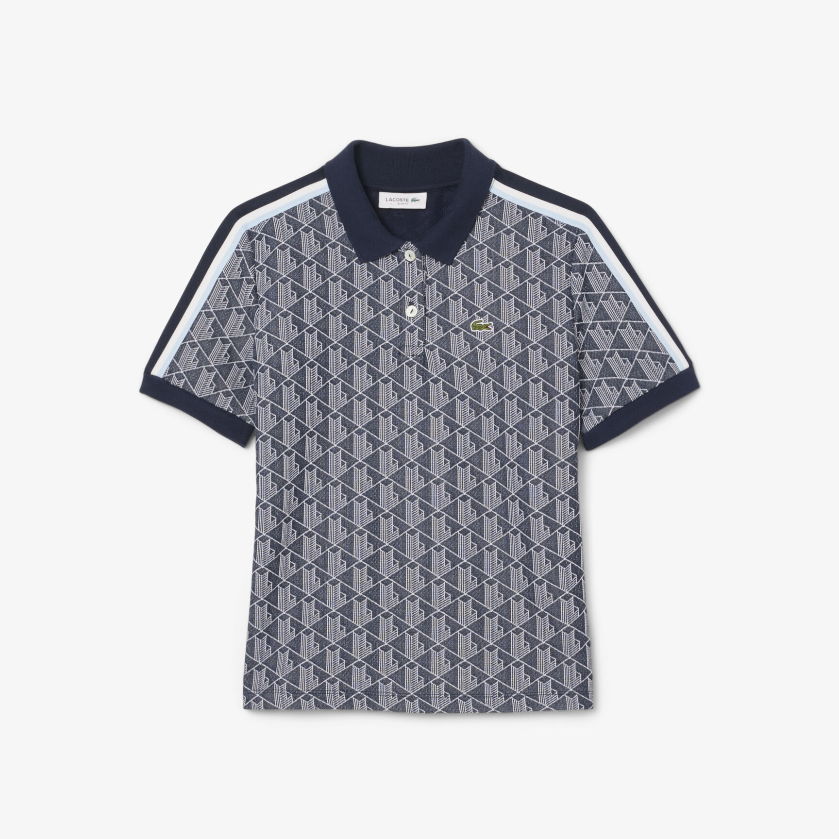 Slim Fit Monogram Jacquard Polo Shirt