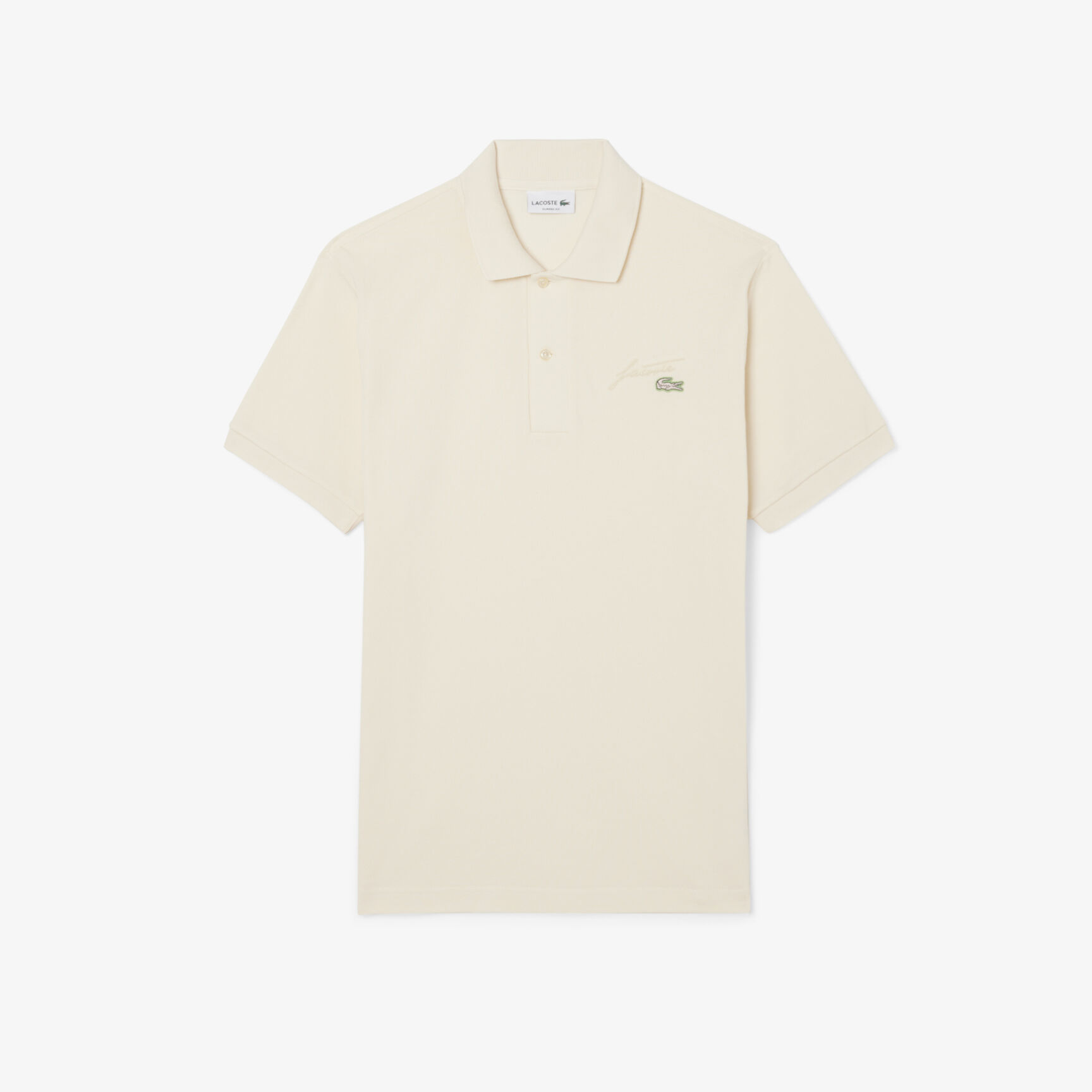 Classic Fit Embroidery Detail Pique Polo Shirt