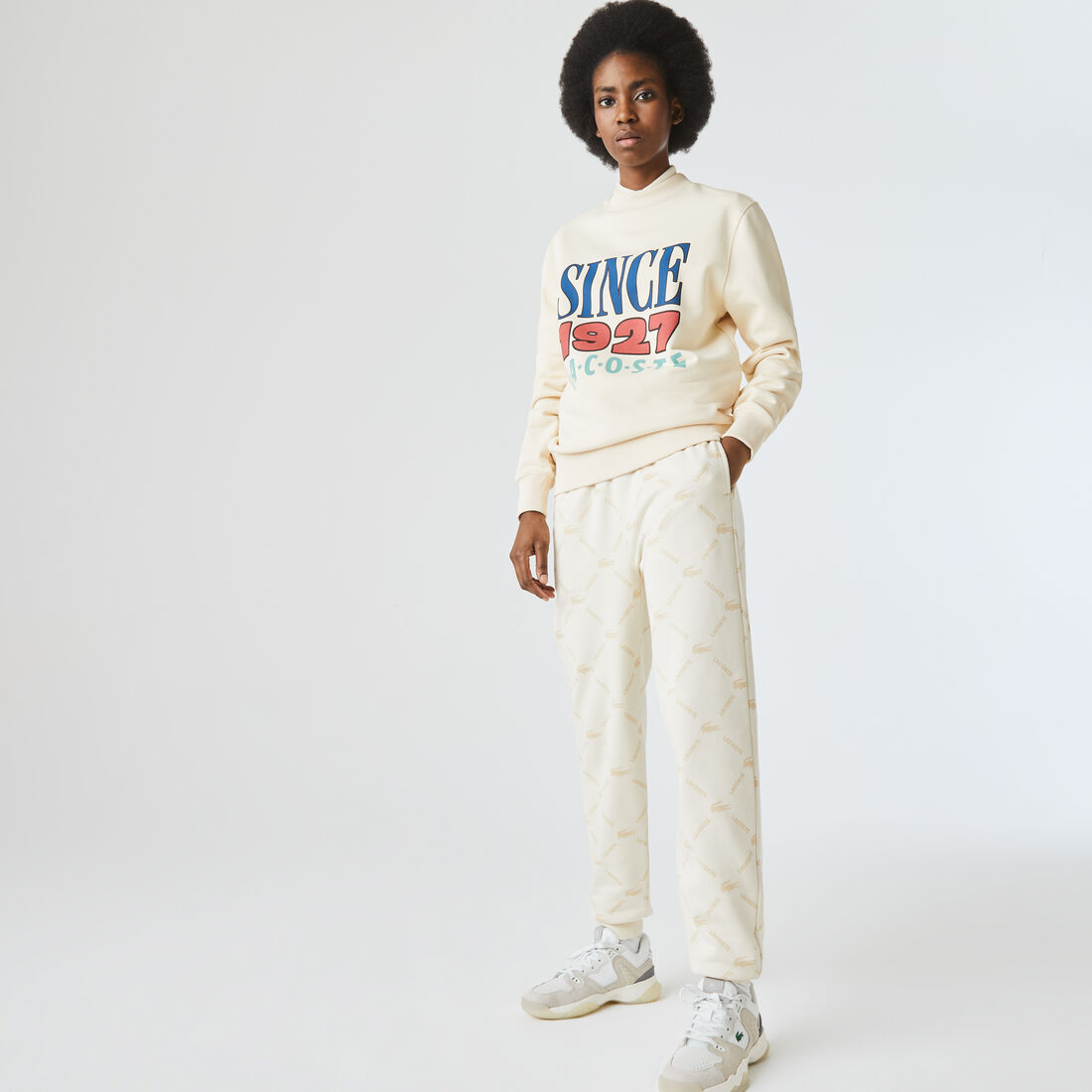 Unisex Lacoste LIVE Print Fleece Tracksuit Pants Unisex Lacoste LIVE Print Fleece Tracksuit Pants