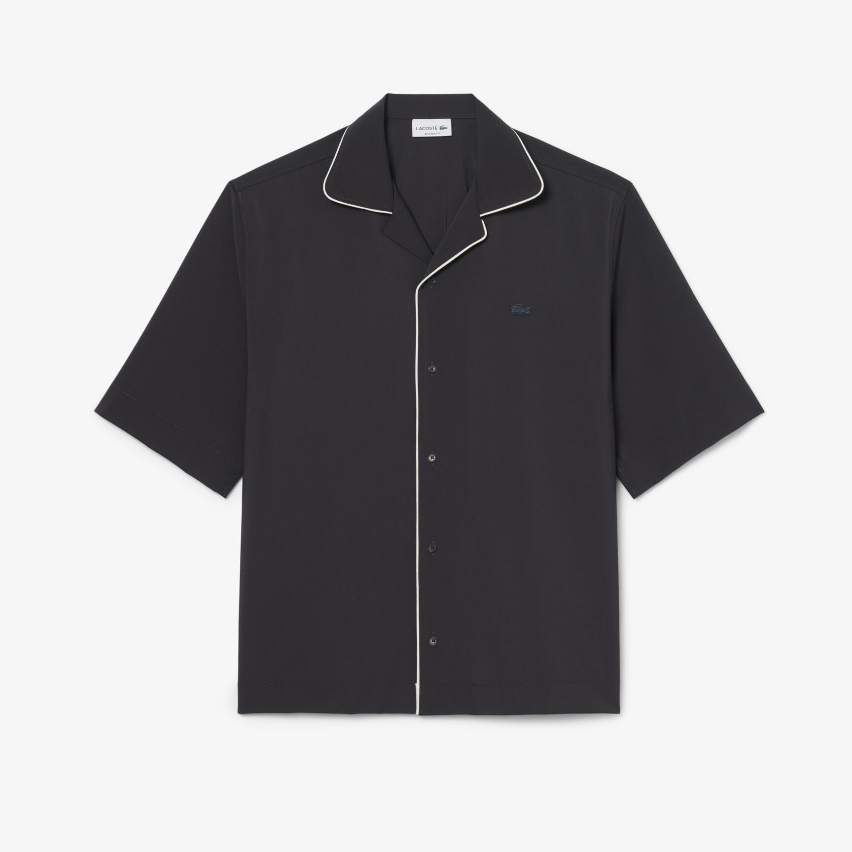 Relaxed Fit Short Sleeved Wool Shirt Relaxed Fit Short Sleeved Wool Shirt