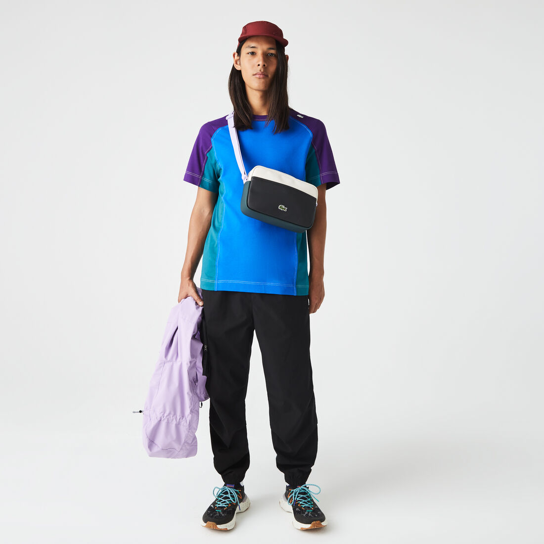 تيشيرت لاكوست مقسم بألوان بقصة عادية للرجال مجموعة Héritage تيشيرت لاكوست مقسم بألوان بقصة عادية للرجال مجموعة Héritage