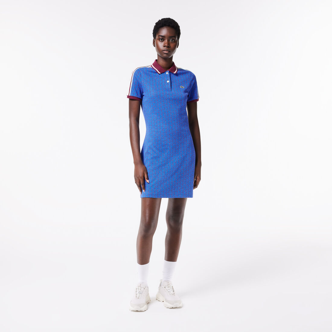 Slim Fit Lacoste Monogram Jacquard Dress