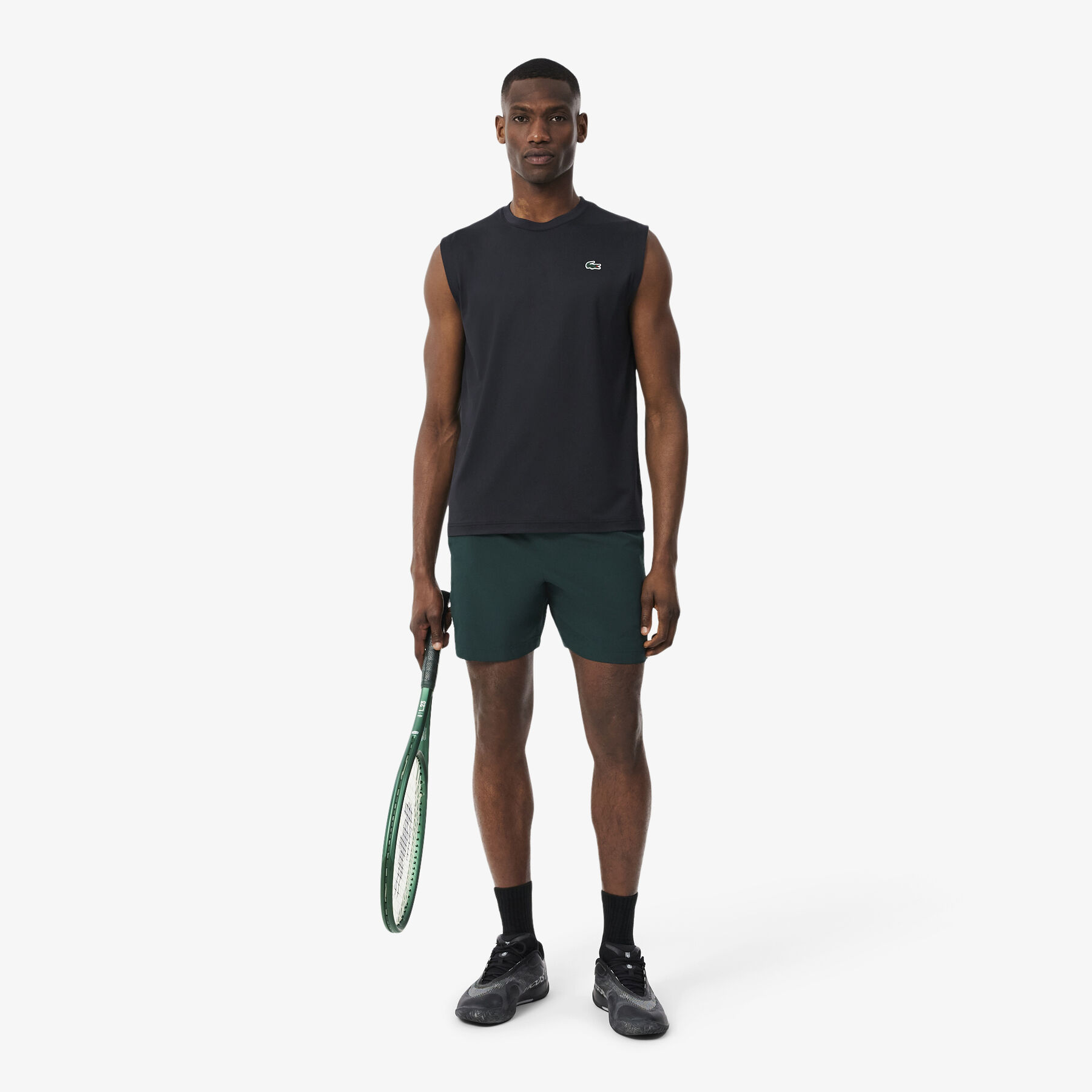 lacoste ultra dry reflective tennis shorts