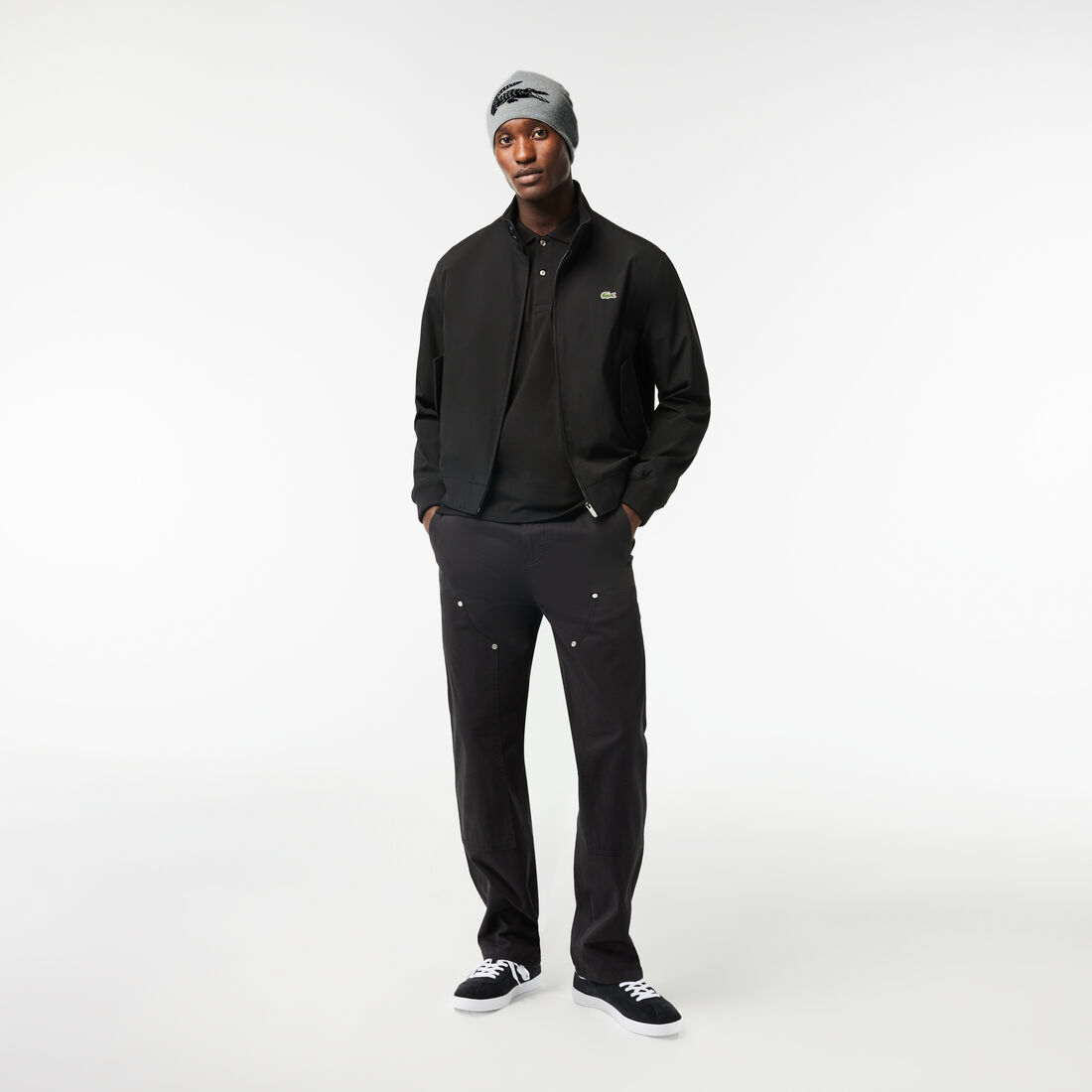 Unisex Lacoste Contrast Crocodile Reversible Beanie Unisex Lacoste Contrast Crocodile Reversible Beanie