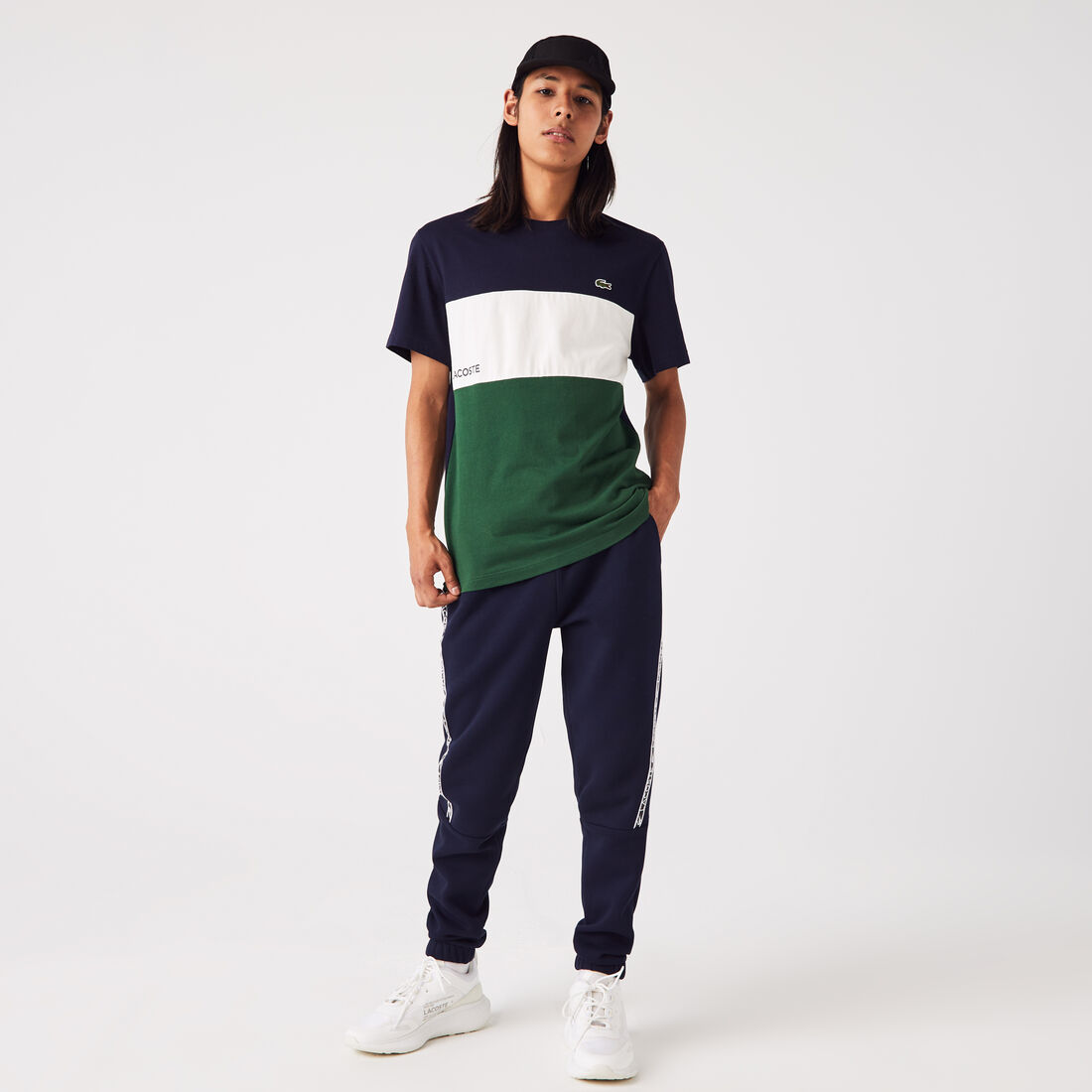 Men’s Lacoste Branded Color-Block T-Shirt Men’s Lacoste Branded Color-Block T-Shirt