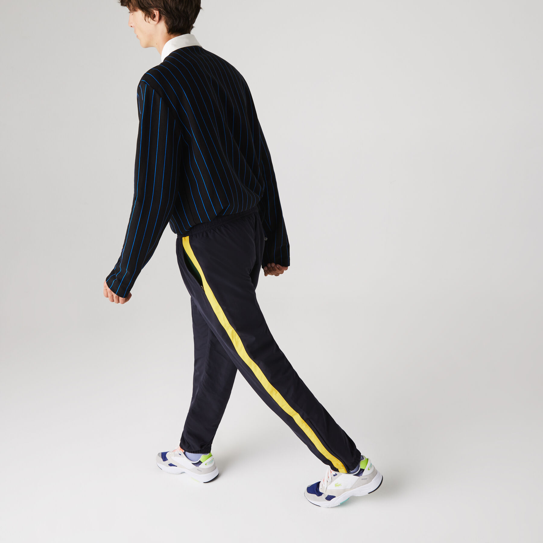 Men's Contrast Striped Water-Repellant Tracksuit Pants lacoste men s contrast striped water repellant tracksuit pants