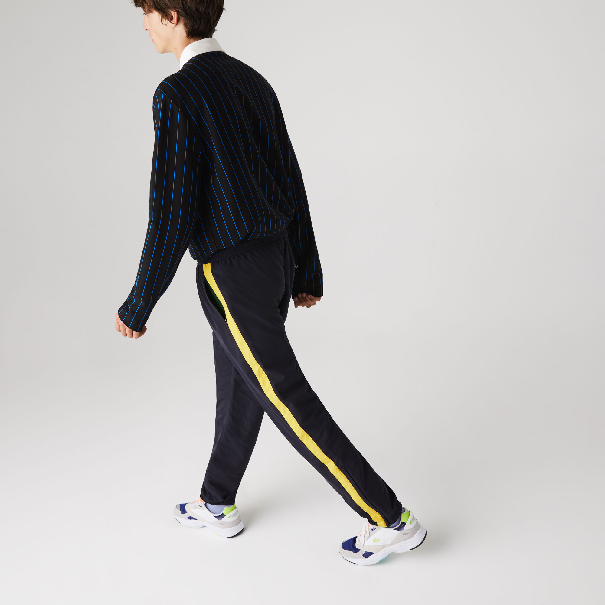 Men's Contrast Striped Water-Repellant Tracksuit Pants