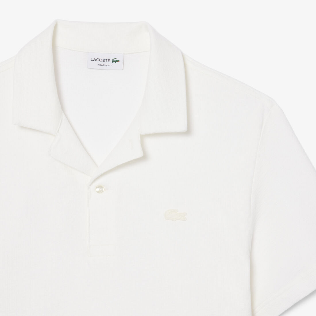 lacoste classic fit textured polo shirt