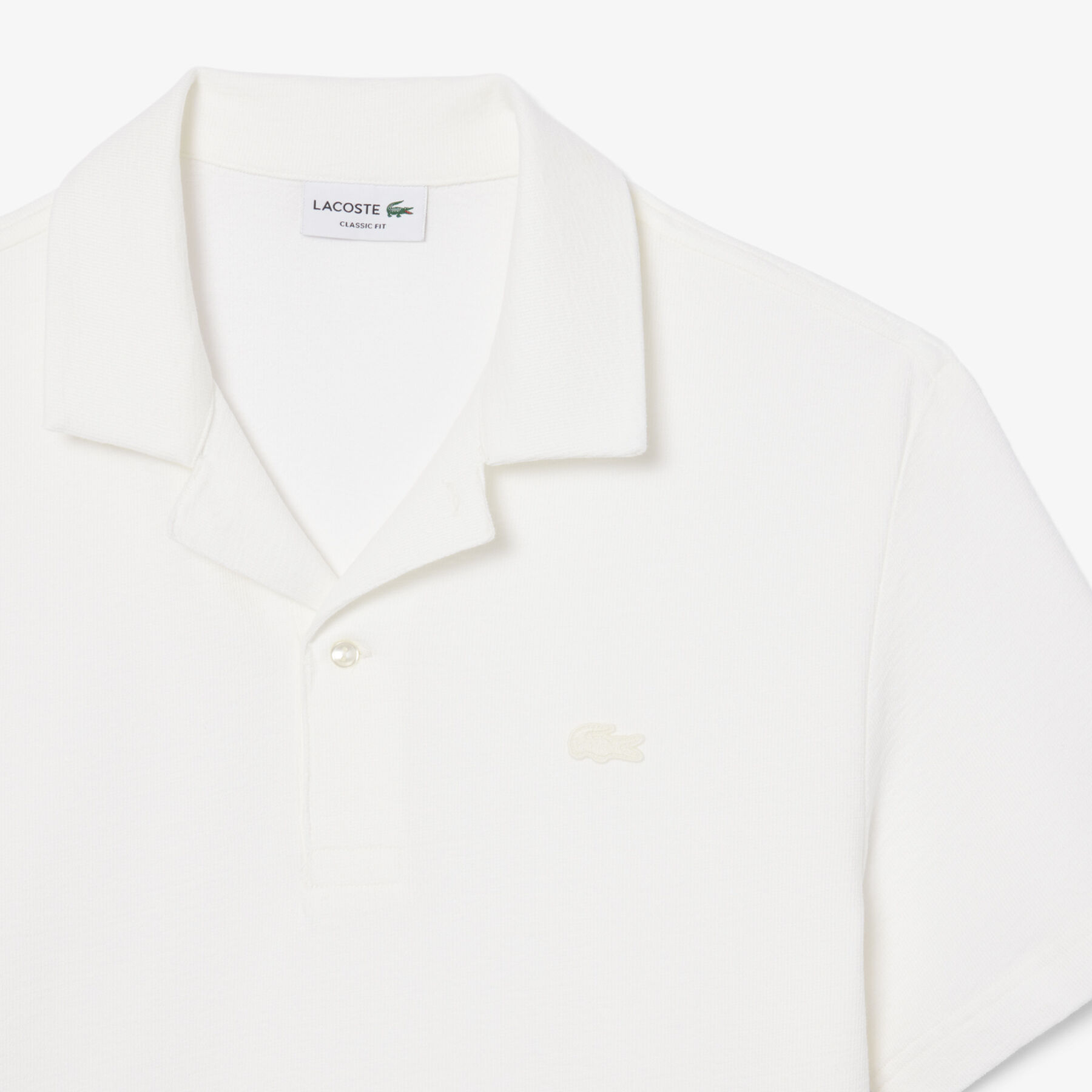 lacoste classic fit textured polo shirt