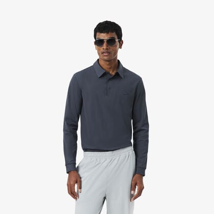 lacoste regular fit long sleeved commuter polo shirt