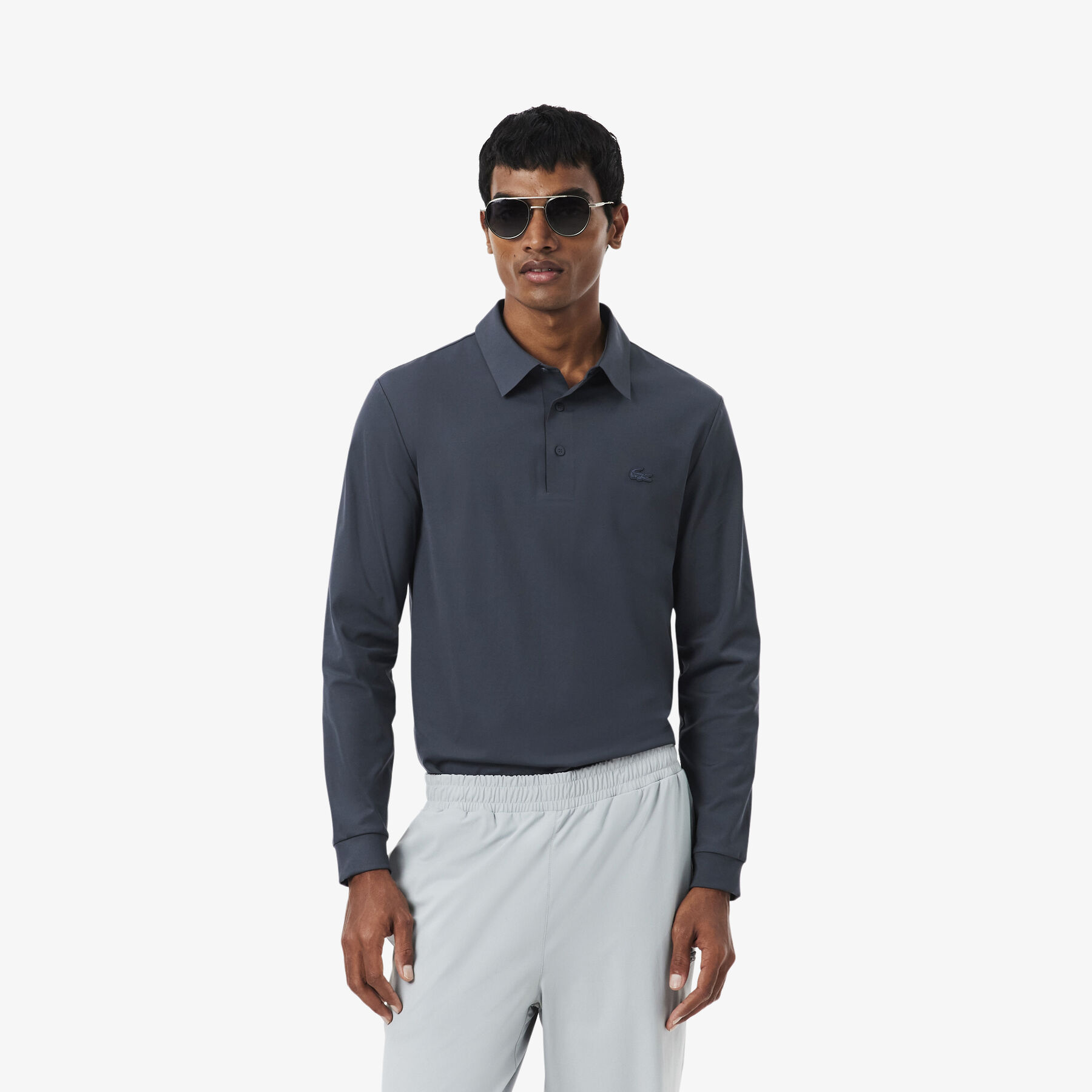 Regular Fit Long Sleeved Commuter Polo Shirt lacoste regular fit long sleeved commuter polo shirt