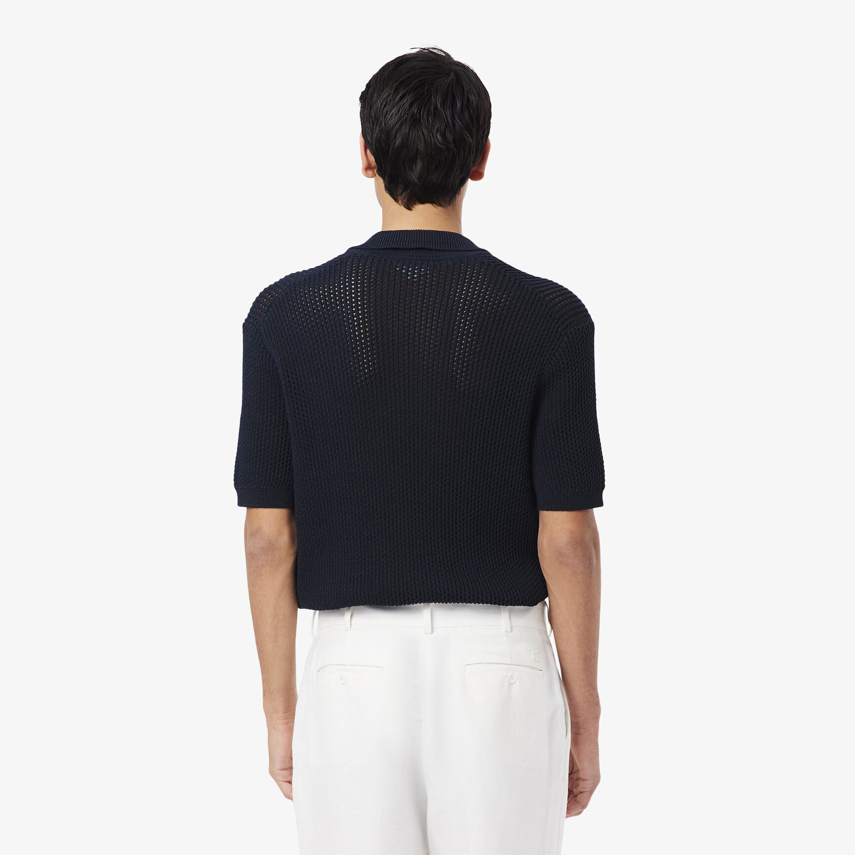 سترة بولو من القطن الثقيل بأكمام قصيرة سترة بولو من القطن الثقيل بأكمام قصيرة