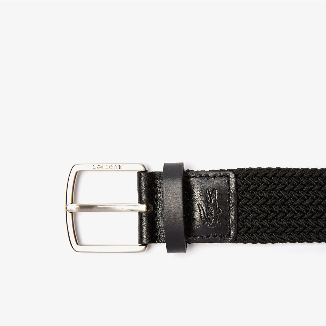Men's Lacoste Engraved Buckle Stretch Knitted Belt Men's Lacoste Engraved Buckle Stretch Knitted Belt