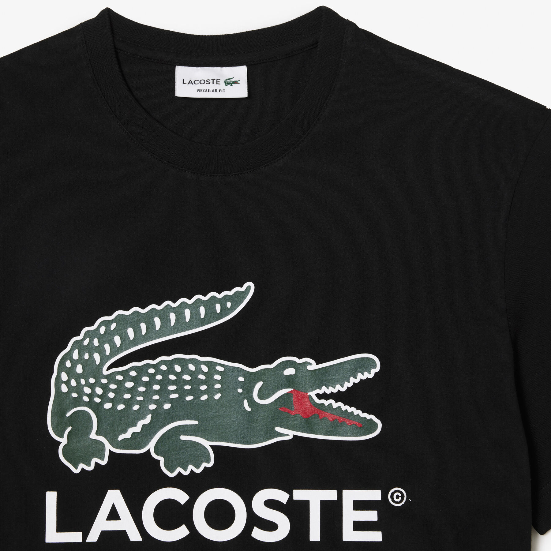 Signature Print Cotton T-shirt lacoste signature print cotton t shirt