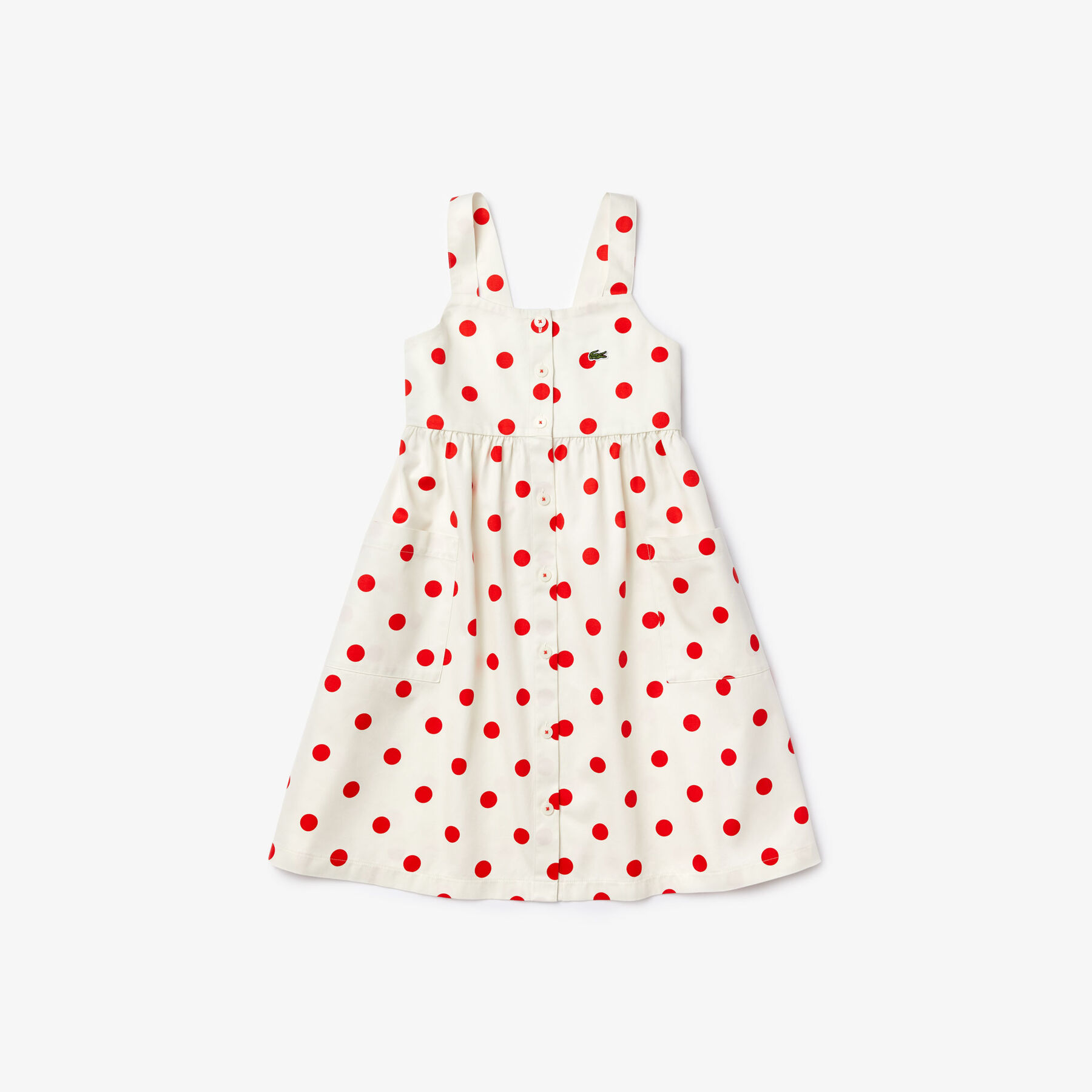 lacoste girls  polka dot cotton dress