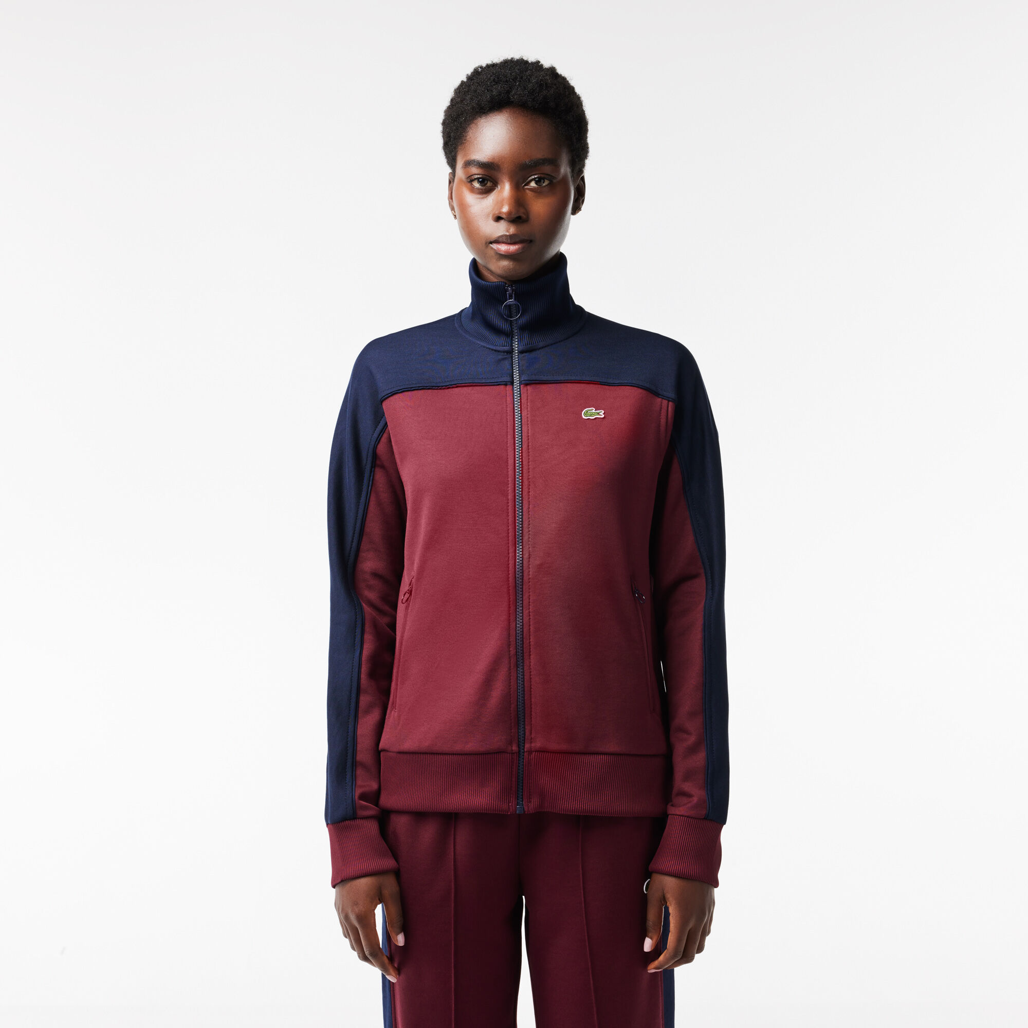 Cotton pique sweatshirt top