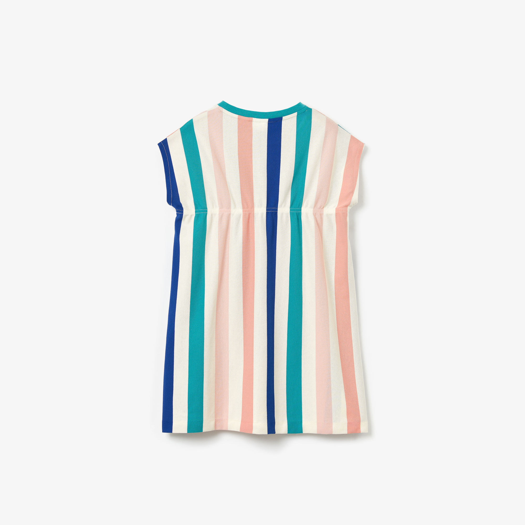 Girls' Striped Print Cotton Piqué Dress Girls' Striped Print Cotton Piqué Dress