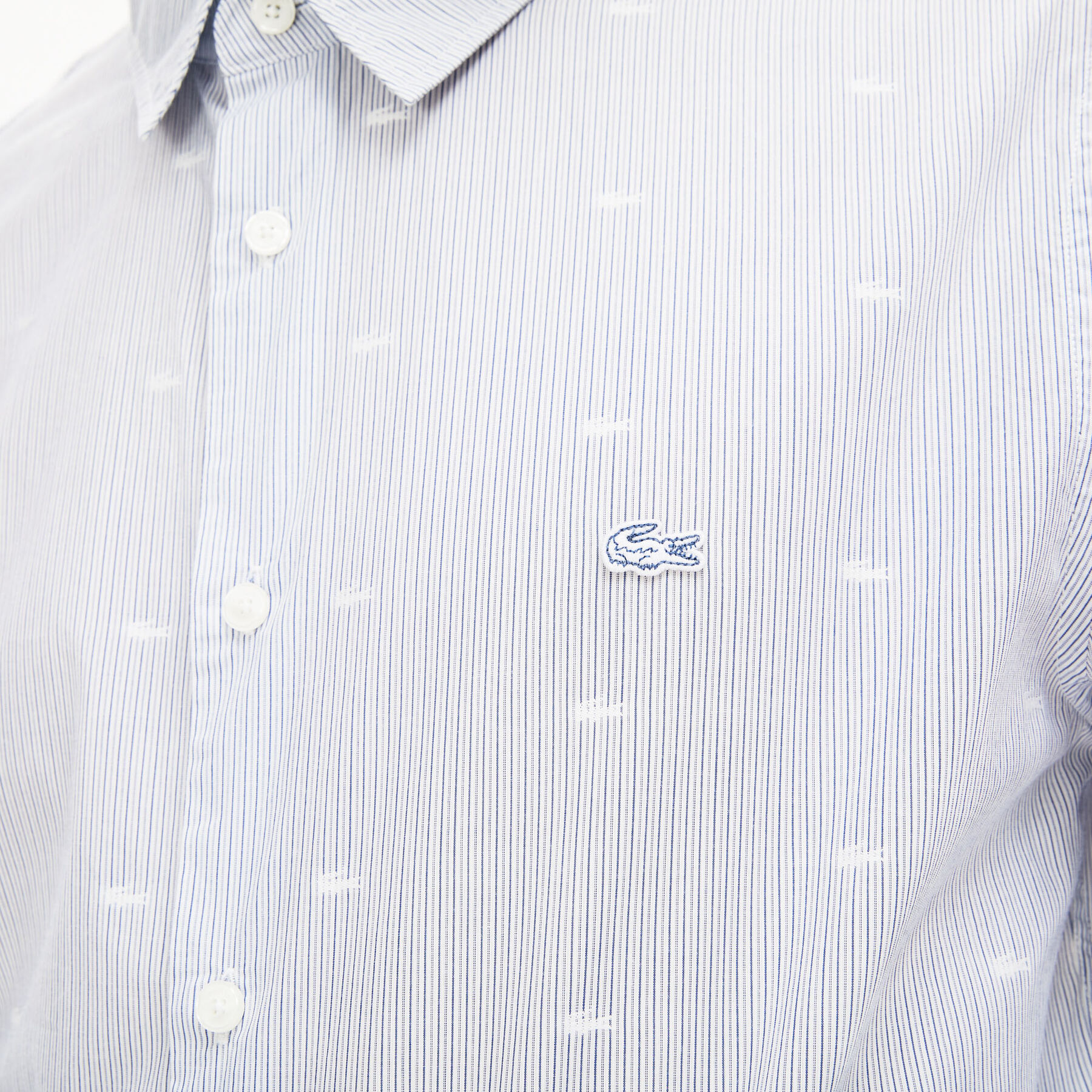 lacoste men s crocodile print poplin shirt