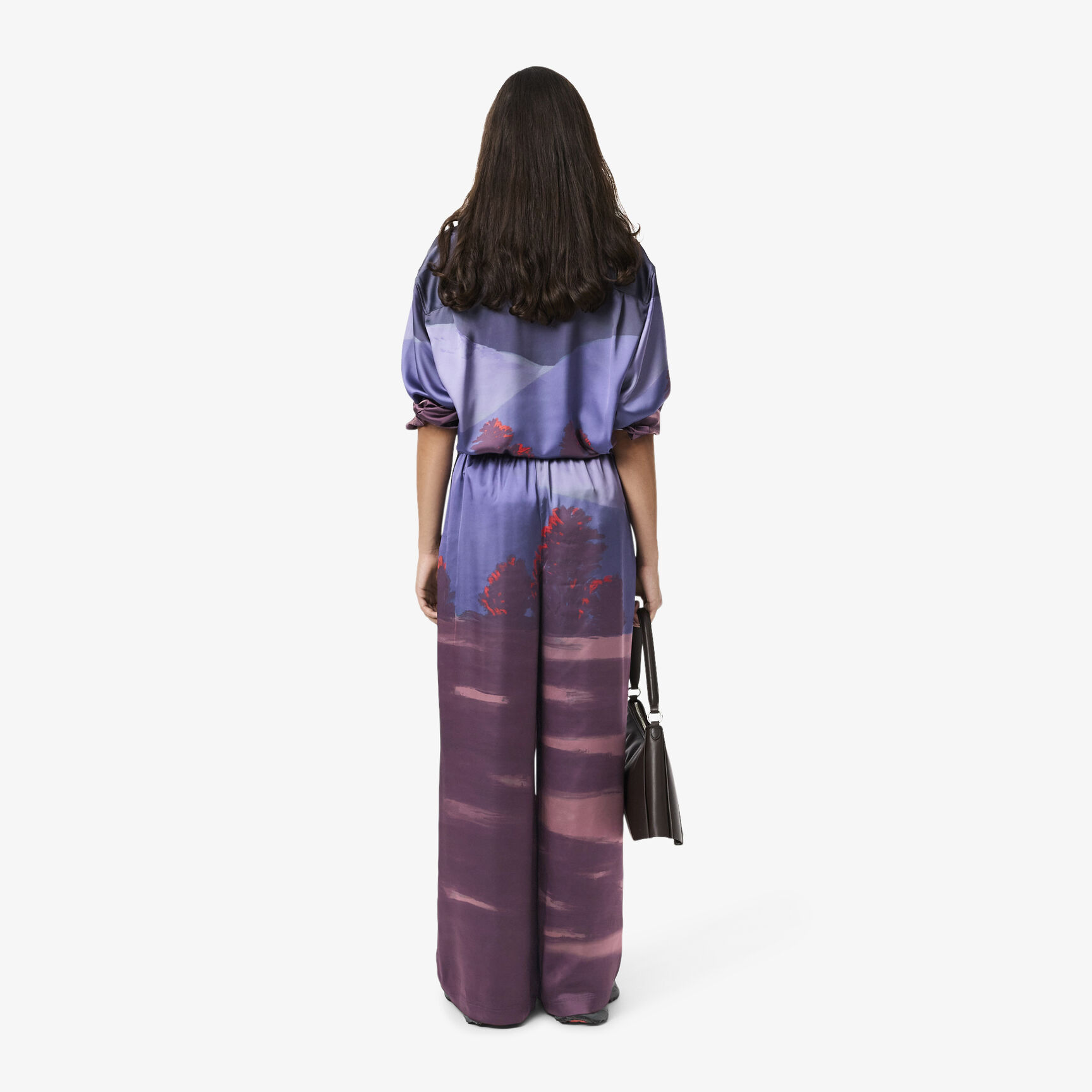 Oversized Landscape Print Pants