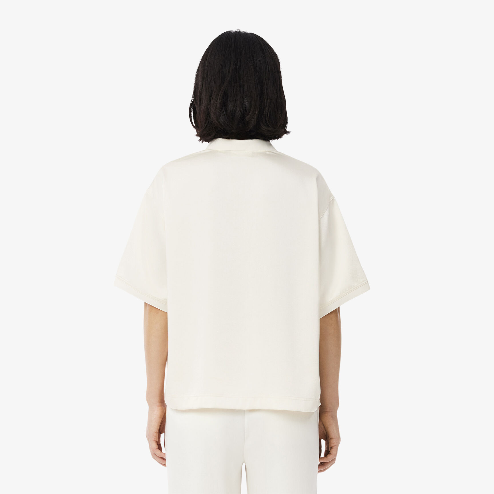 Oversized Silky Fluid Polo Shirt