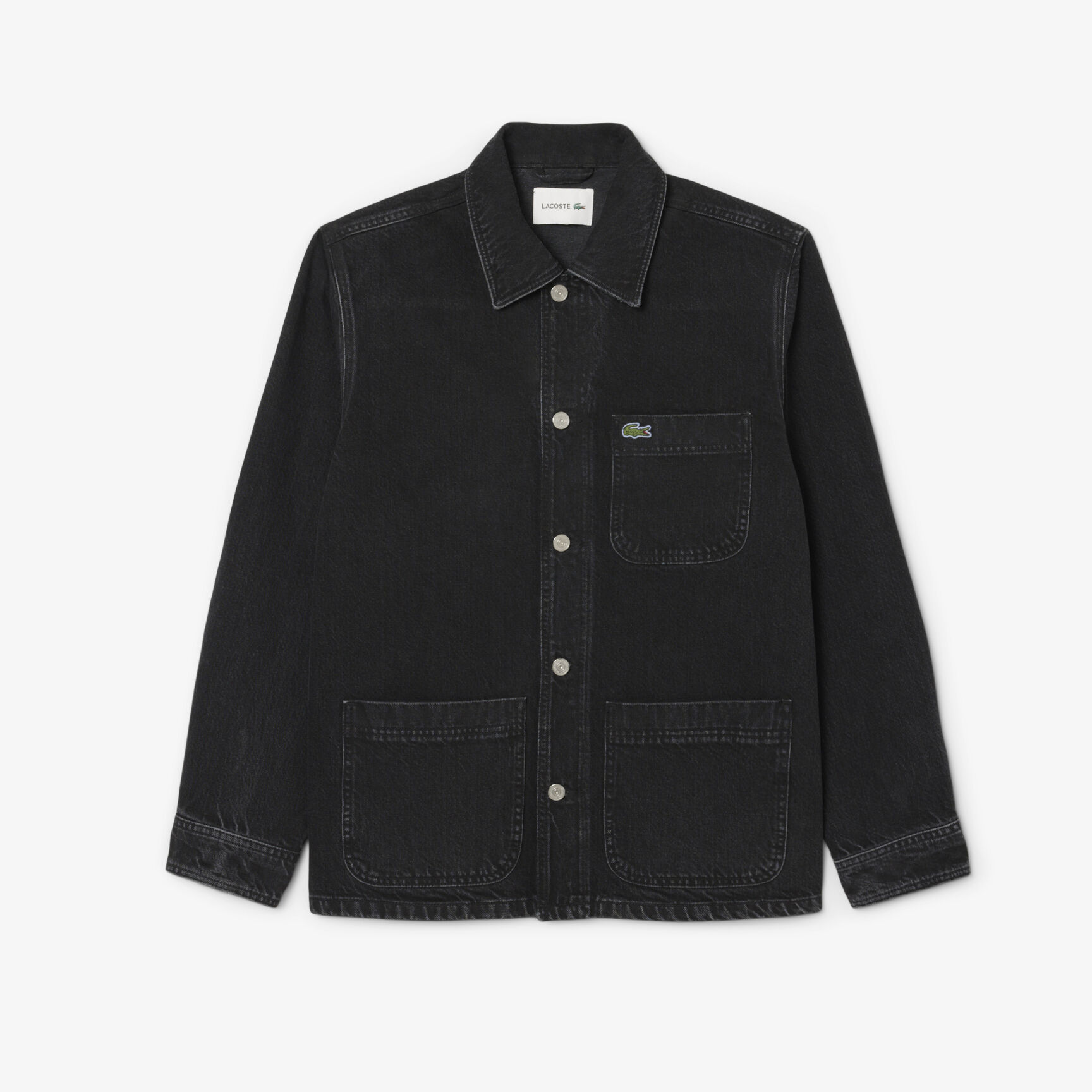 Heavy Cotton Denim Overshirt Jacket
