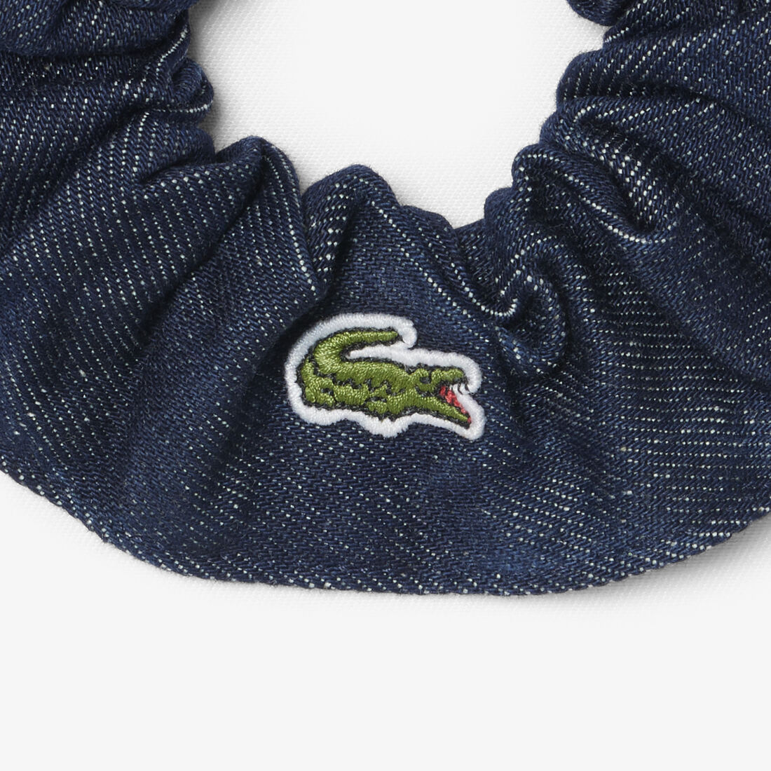 lacoste denim hair scrunchie