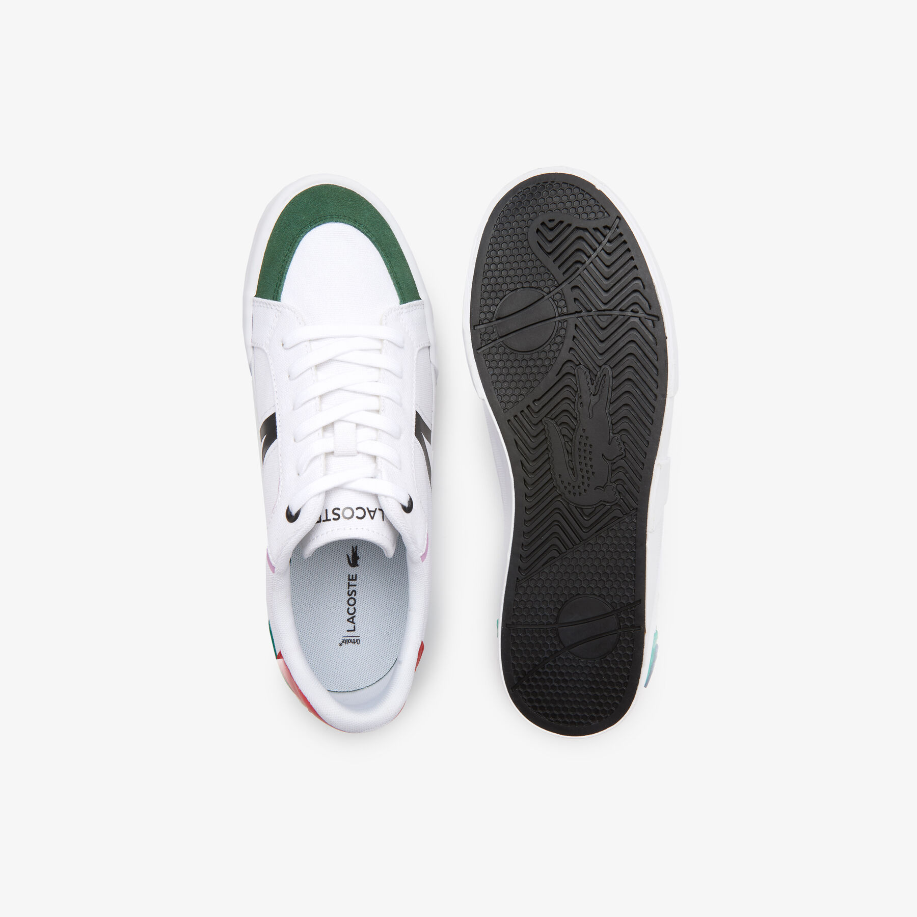 Men's Lacoste L004 Textile Color-Pop Sneakers Men's Lacoste L004 Textile Color-Pop Sneakers