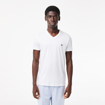 Men's V-neck Pima Cotton Jersey T-shirt
