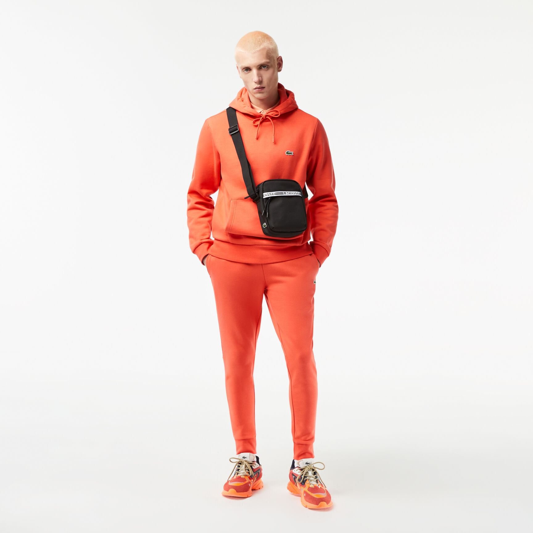 Men's Lacoste Neocroc Recycled Fiber Vertical Messenger Bag Men's Lacoste Neocroc Recycled Fiber Vertical Messenger Bag