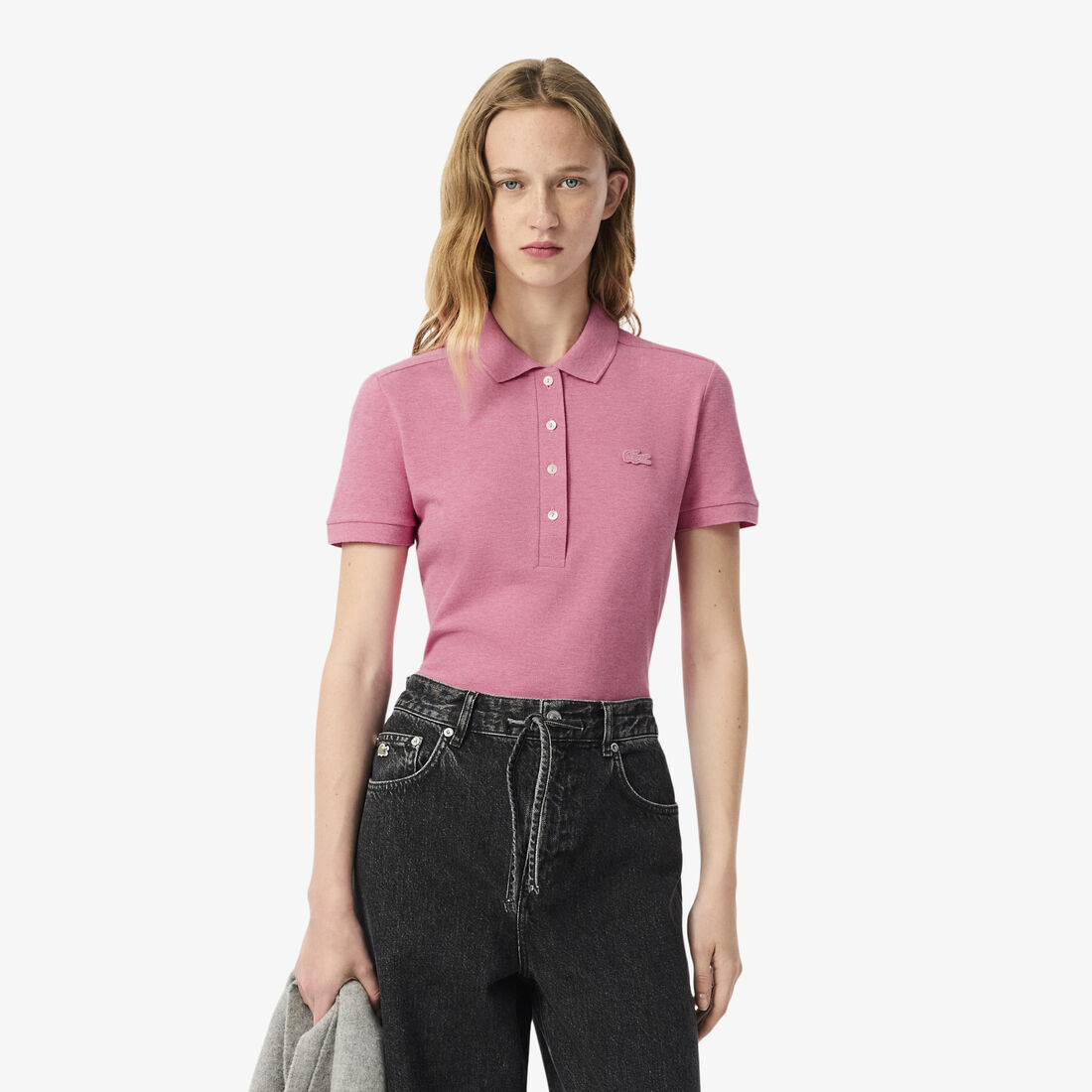 L.12.D Slim Fit Stretch Petit Pique Polo Shirt