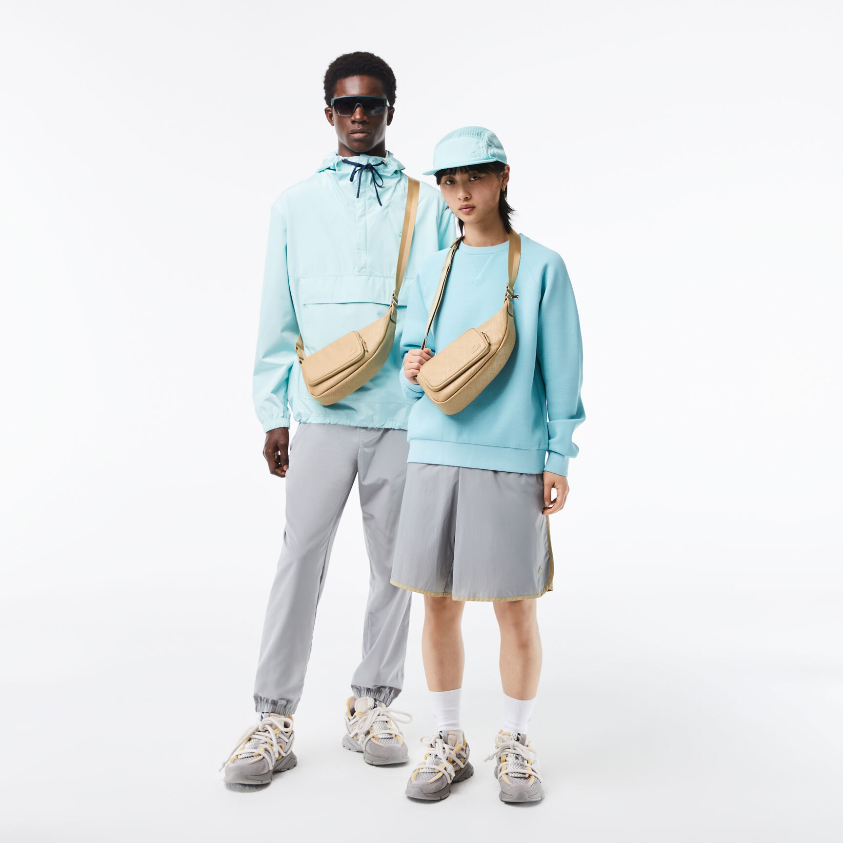 Unisex Lacoste Logo Print Shoulder Bag Unisex Lacoste Logo Print Shoulder Bag