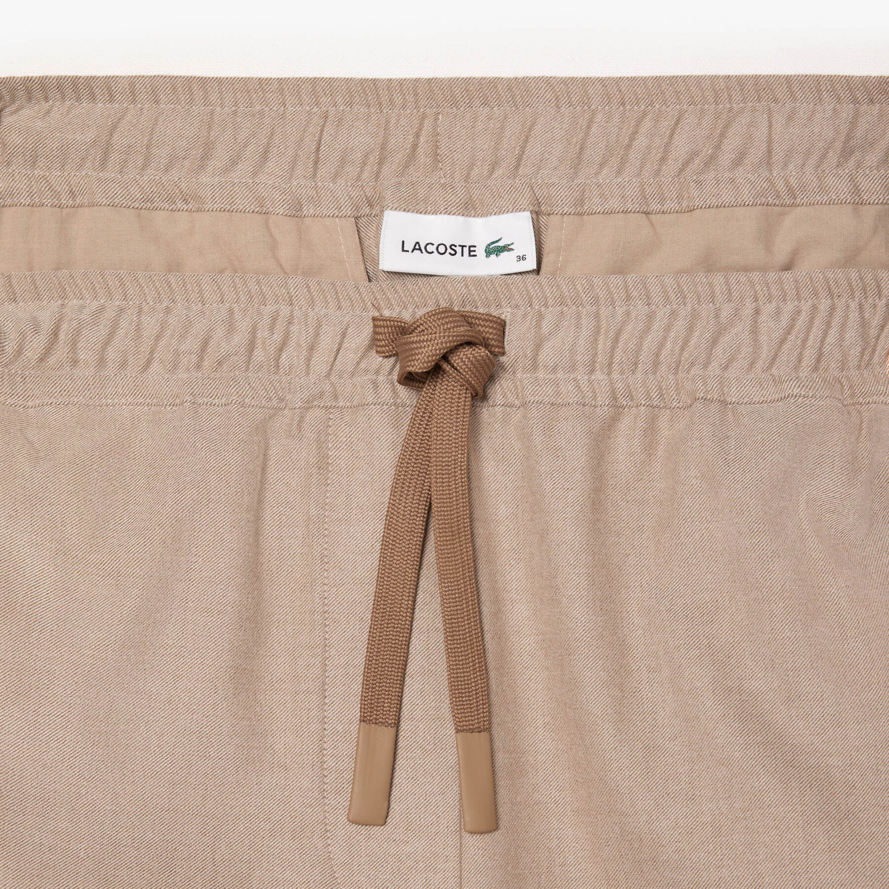 lacoste wide leg flannel pants