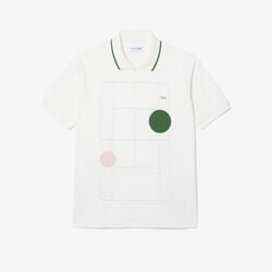 lacoste classic fit graphic petit pique polo shirt