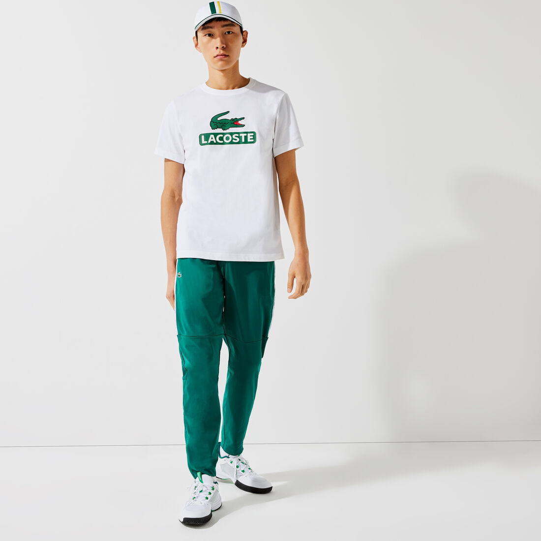 Men's Lacoste SPORT Print Logo Breathable T-shirt