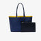 Women's Anna Reversible Contrast Band Coated Canvas Tote Bag lacoste women s anna reversible contrast band coated canvas tote bag