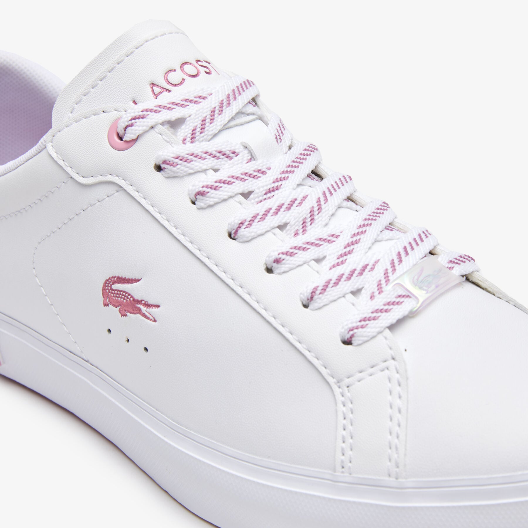 Women's Lacoste Powercourt Leather Trainers women s lacoste powercourt leather trainers