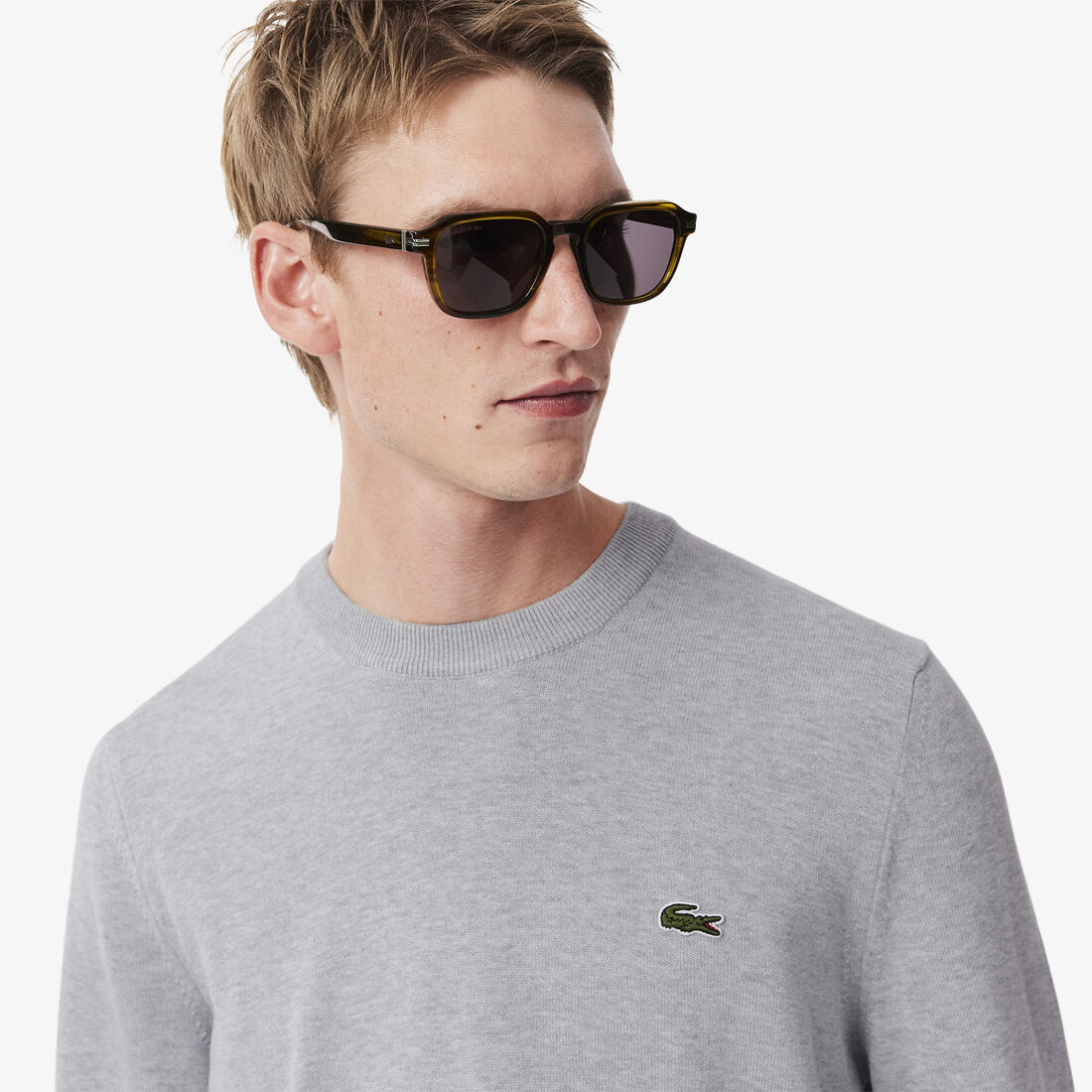 Monochrome Crew Neck Cotton Sweater Monochrome Crew Neck Cotton Sweater