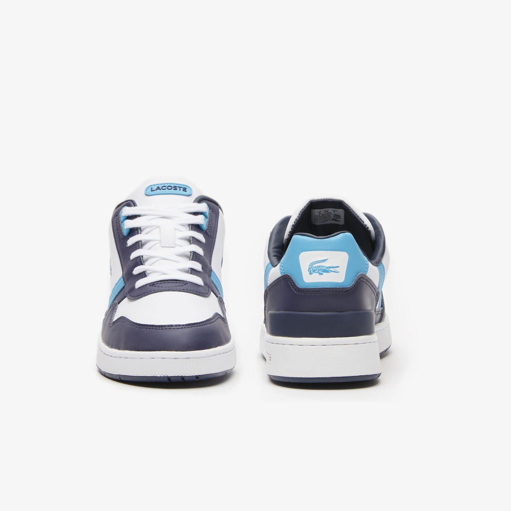 Men's Lacoste T-Clip Leather Colour Block Trainers Men's Lacoste T-Clip Leather Colour Block Trainers