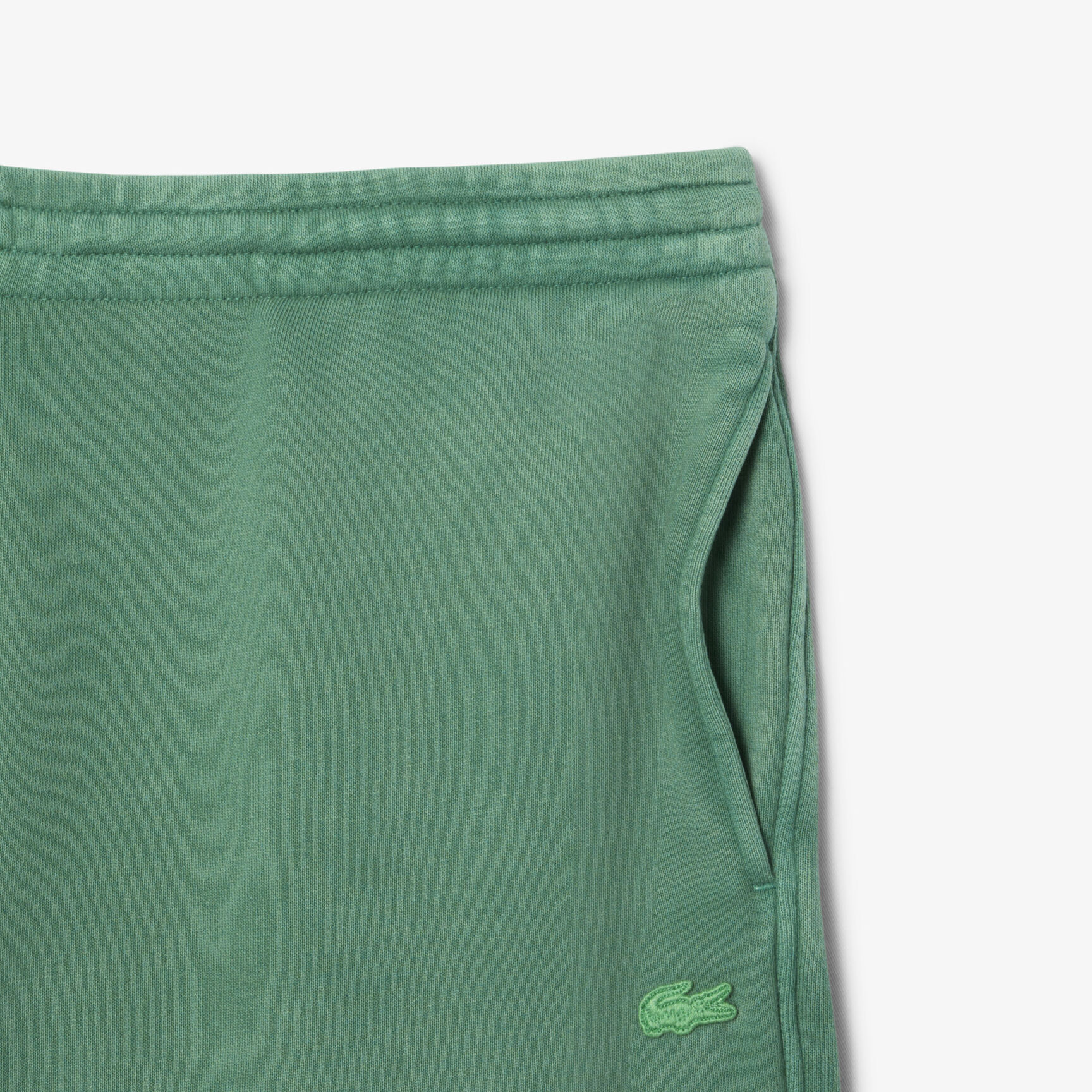 Washed Effect Cotton Fleece Shorts