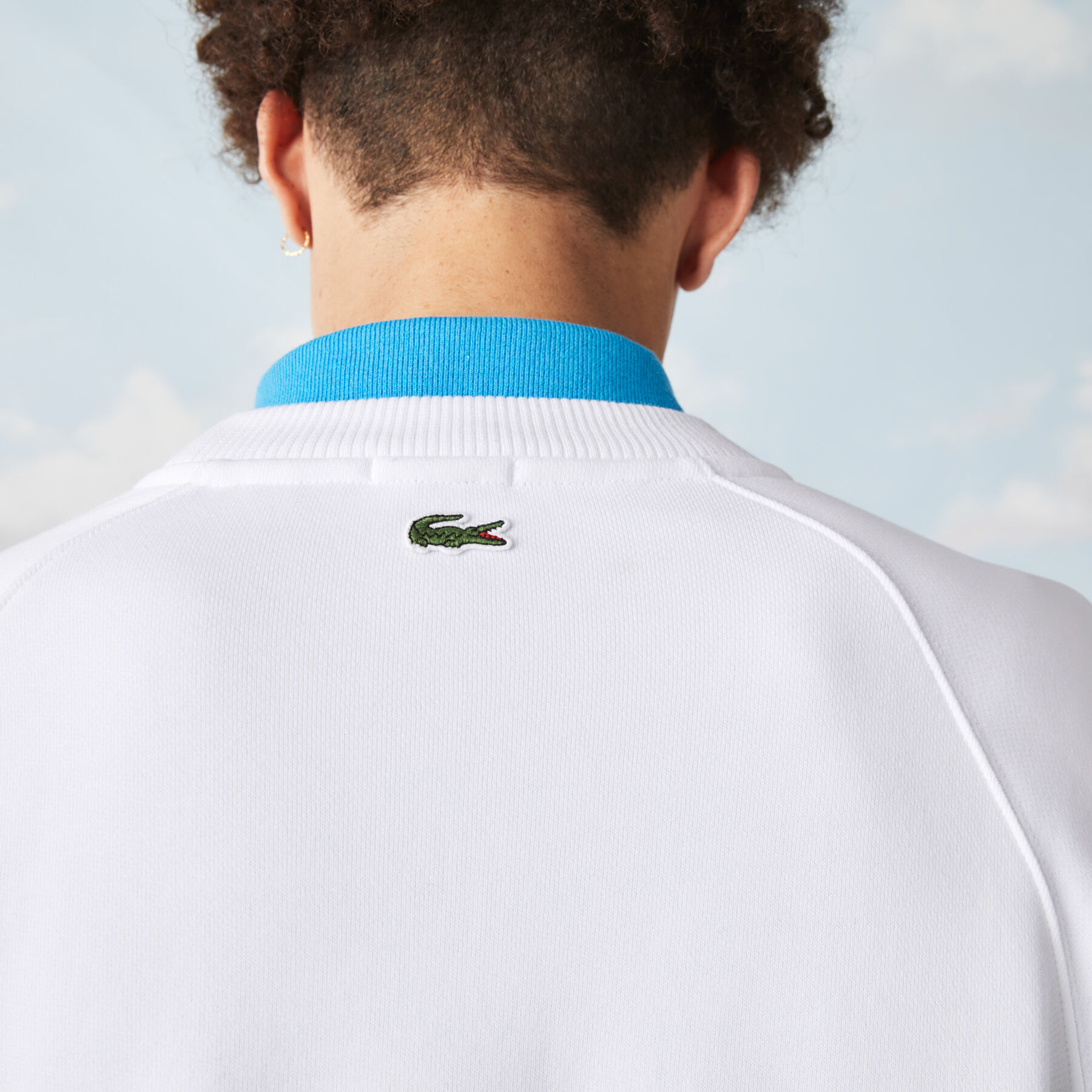 unisex lacoste live polaroid collaboration loose fit sweatshirt