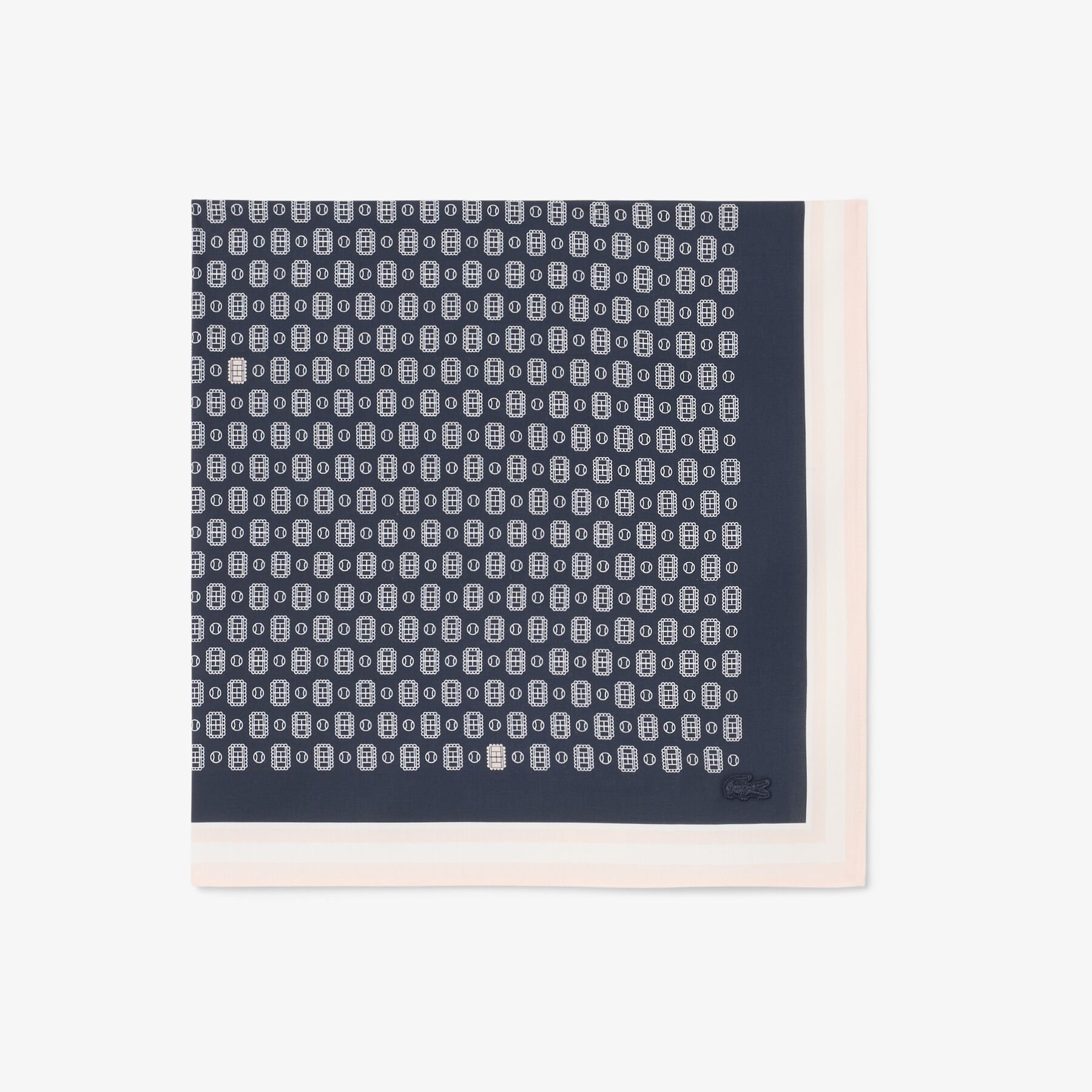 lacoste tennis print poplin scarf
