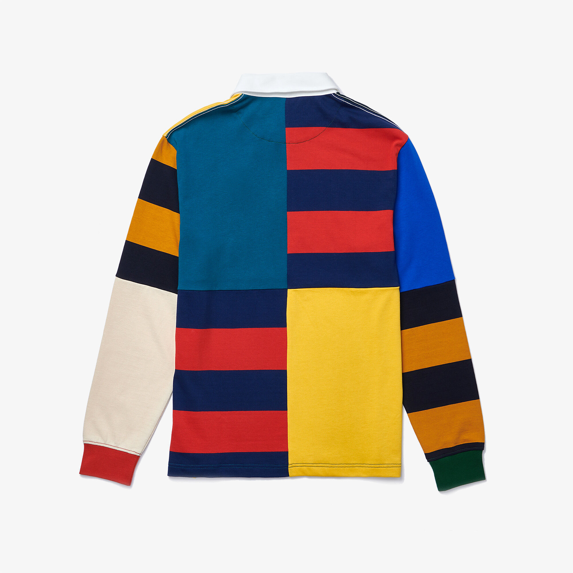 Men’s Lacoste LIVE Loose Fit Colourblock Cotton Rugby Style Polo Shirt Men’s Lacoste LIVE Loose Fit Colourblock Cotton Rugby Style Polo Shirt