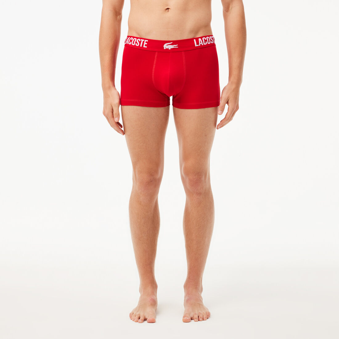 Men's Lacoste Branded Jersey Trunk Three-Pack Men's Lacoste Branded Jersey Trunk Three-Pack