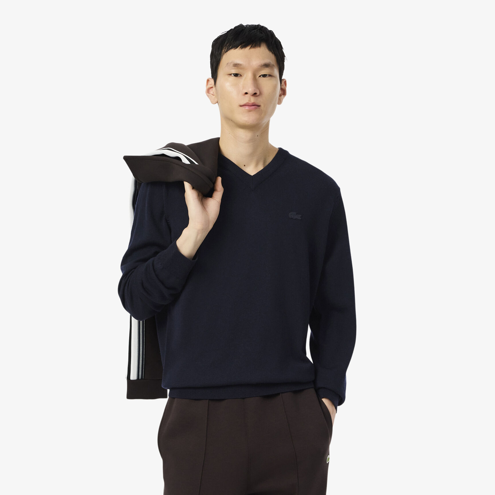 Men's V-Neck Merino Wool Sweater