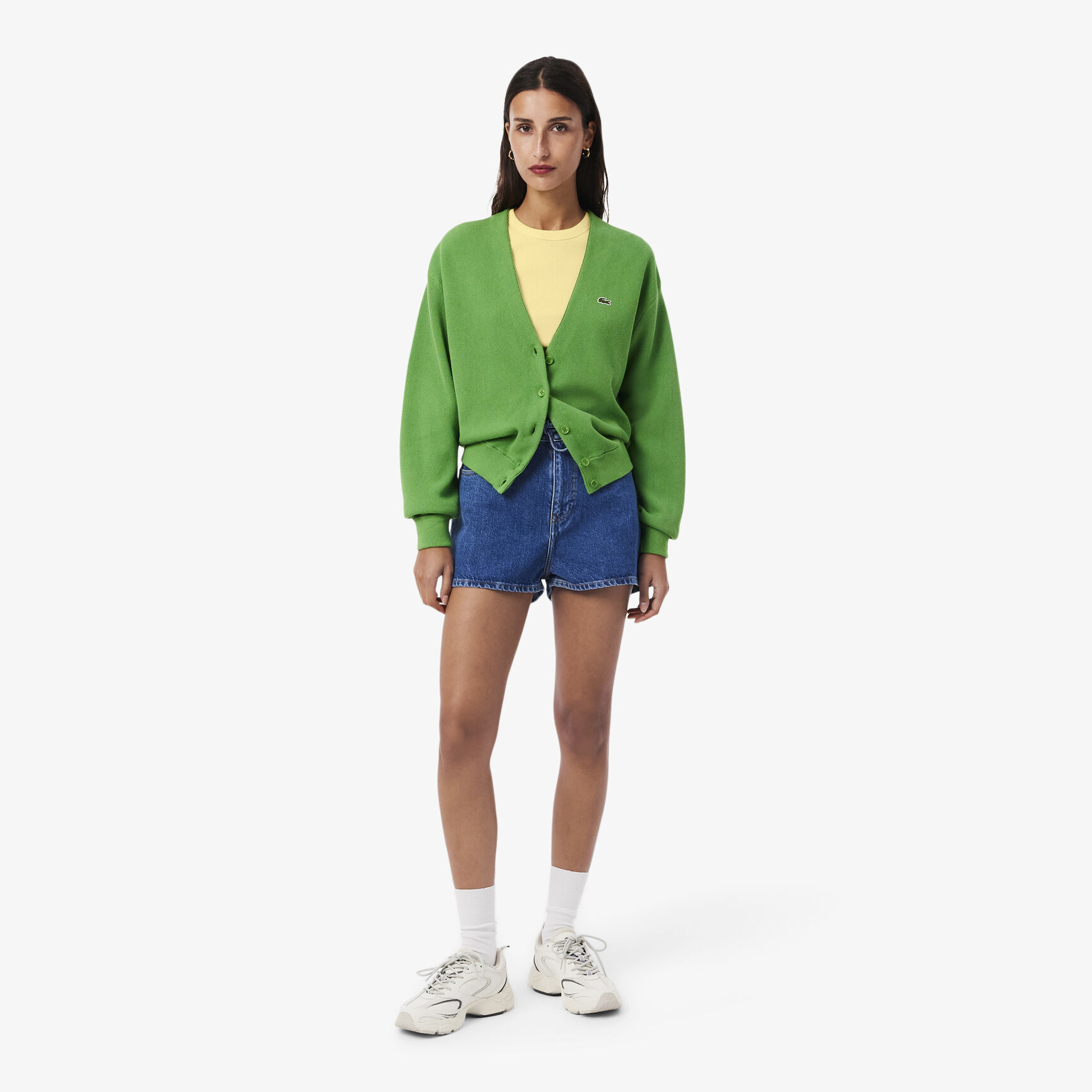 تي شيرت قطني مضلع بقصة ضيقة