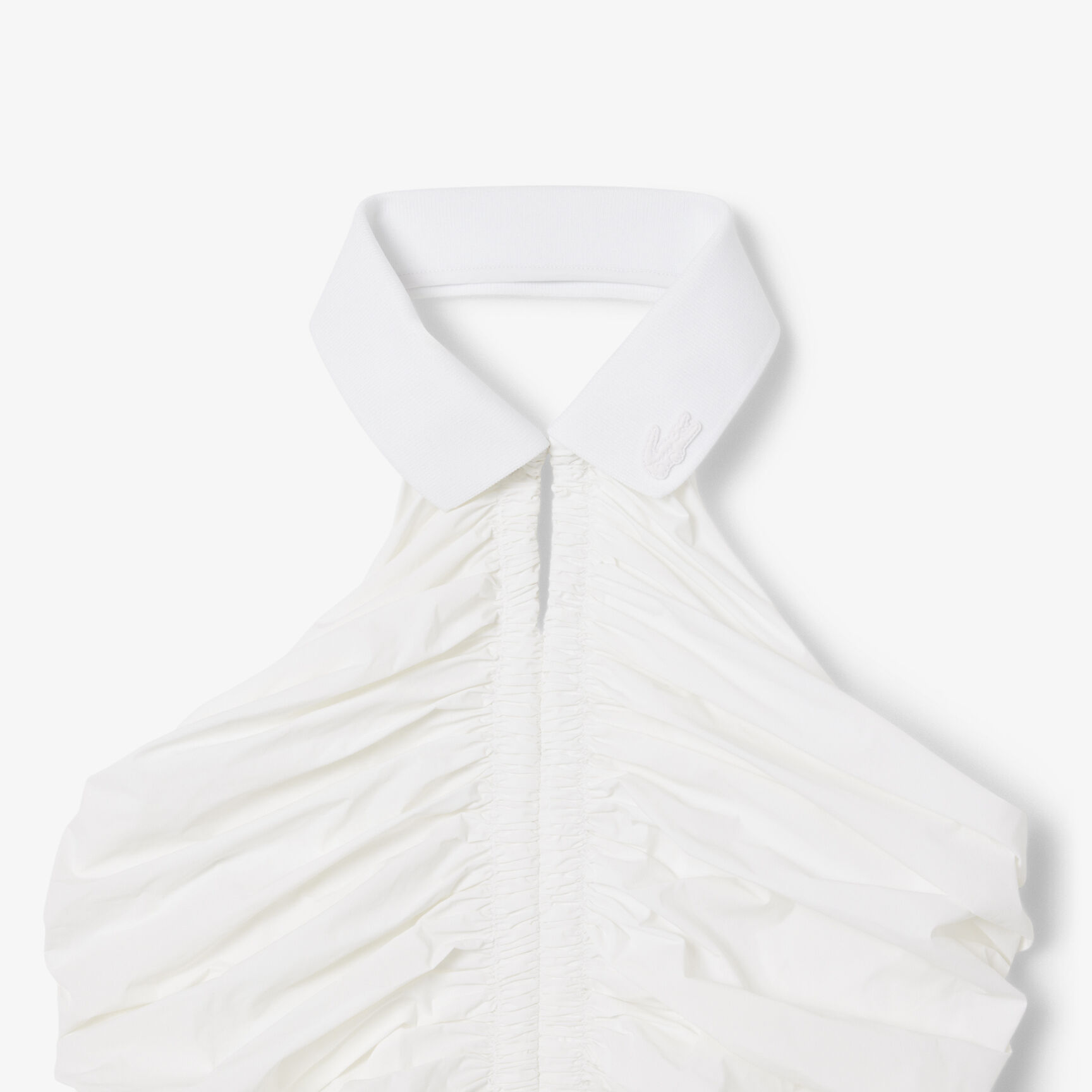 فستان بولو بدون أكمام ومطوي