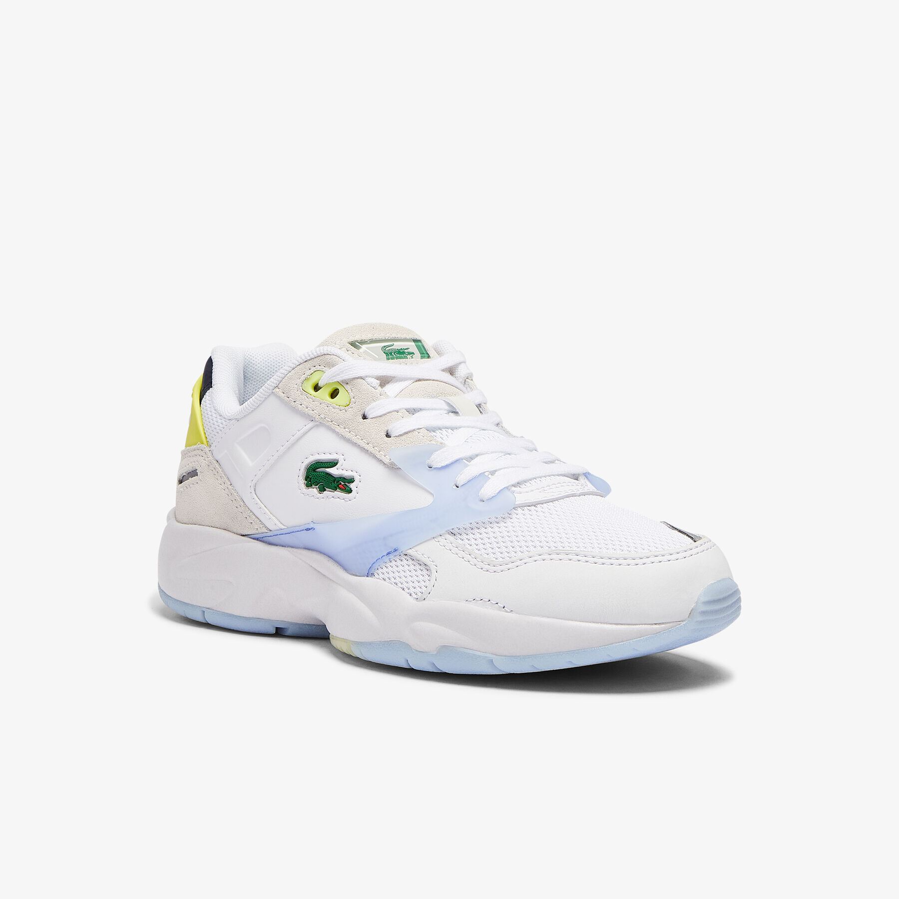 lacoste women s storm 96 lo textile and leather trainers